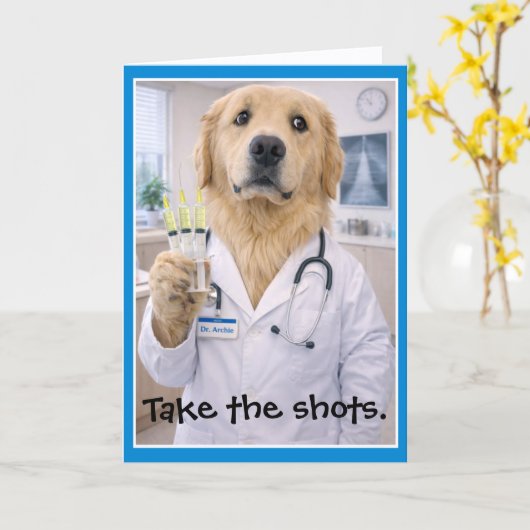 Take the Shots Get Well Card T-2 カード (黄色い花)