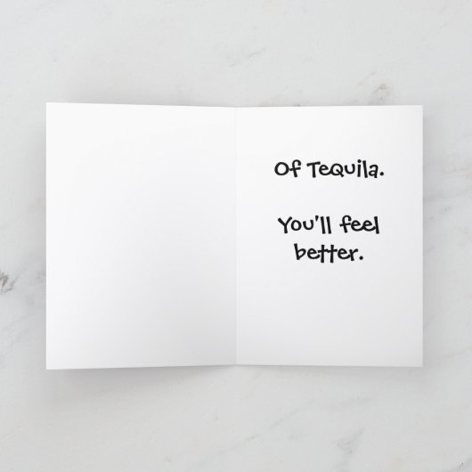 Take the Shots Get Well Card T-2 カード (内部)