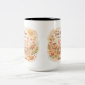 Take Time Make Your Soul Happy Self Care Mug Gift ツートーンマグカップ (中央)