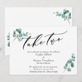 Take Two ユカリプタス延期結婚発表 招待状 (正面/裏面)