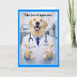 Take Two Rawhide Bones Get Well Card RA-1 カード