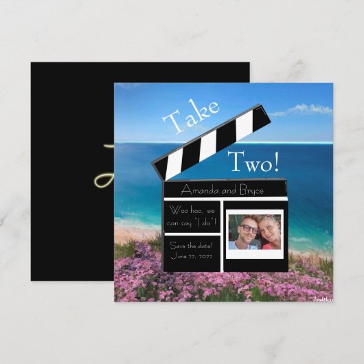 Take Two, save the date tropicalビーチ セーブザデート (正面/裏面)