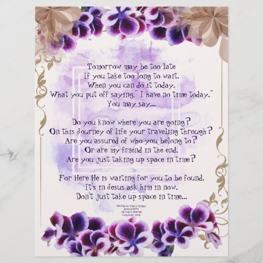 Take Up宇宙in Time Writingsパーソナライズ紙 (正面)