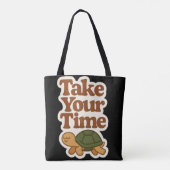 Take Your Time – Slow & Steady Tote トートバッグ (裏面)