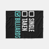 Taken Billiards 独身の Pool Billiards フリースブランケット (正面(横))