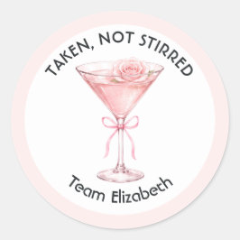 Taken Not Stirred ピンクマティーニ バチェラー・パーティー ラウンドシール