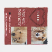 Taken Too Soon - Hemangiosarcoma Tribute フリースブランケット (正面(横))