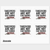 Takeovers Are Not Car Shows Stickers スクエアシール (シート)