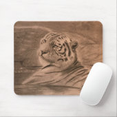 "Taking A Dip" tiger mousepad マウスパッド (マウス)