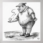 Taking A Drop - Golf Artプリント ポスター (正面)