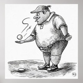 Taking A Drop - Golf Artプリント ポスター