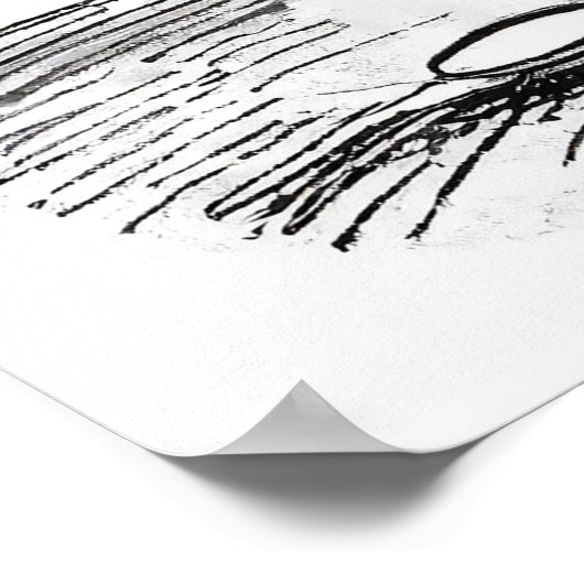 Taking A Drop - Golf Artプリント ポスター (角)