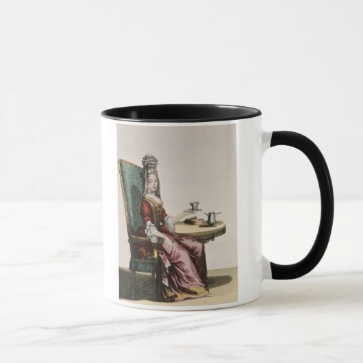 Taking Coffeeのファッションプレート、c.1695 (engravi女性 マグカップ (右)