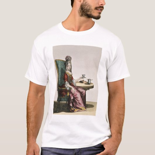Taking Coffeeのファッションプレート、c.1695 (engravi女性 Tシャツ (正面)