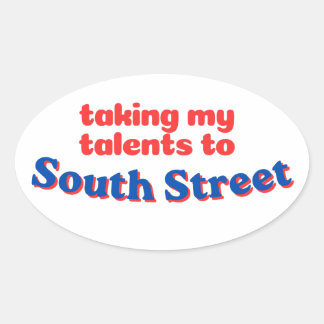 Taking My Talents to South Street | フィラデルフィアのバスケ 楕円形シール
