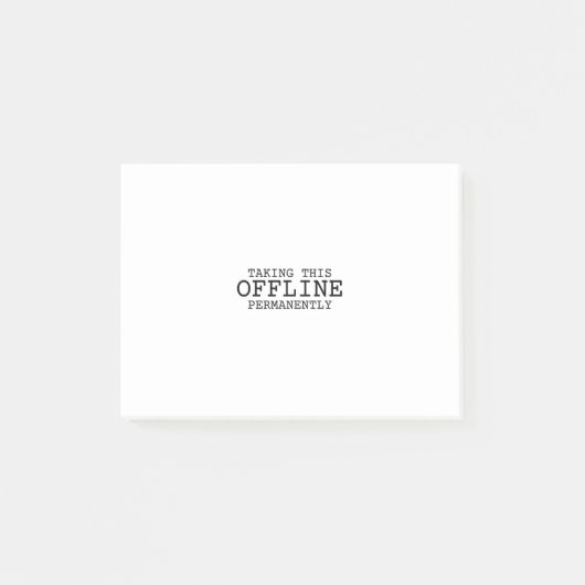 Taking This Offline Permanently Minimalist  ポストイット (正面)