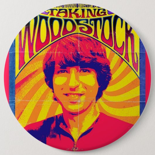 TakingWoodstockPoster 缶バッジ (正面)