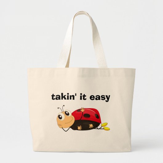 「TAKIN'IT簡単」 LADYBUG ラージトートバッグ (正面)