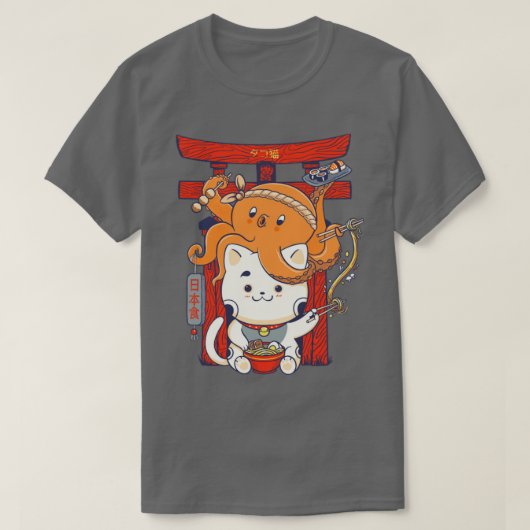 Tako and Neko Restaurant Tシャツ (デザイン正面)