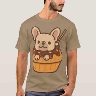Takoyaki Frenchie Kawaii Japanese Snack Dog Sticke Tシャツ