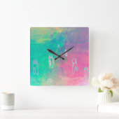 TAKUROMAN「Illusion」 スクエア壁時計 (ホーム)