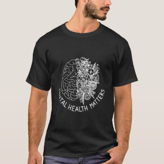 Tal Health Matters Hu Brain Flowers Health Awarene Tシャツ
