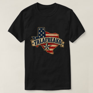 TALAFREAKO ビンテージ テキサス アメリカ国旗 レトロ Tシャツ