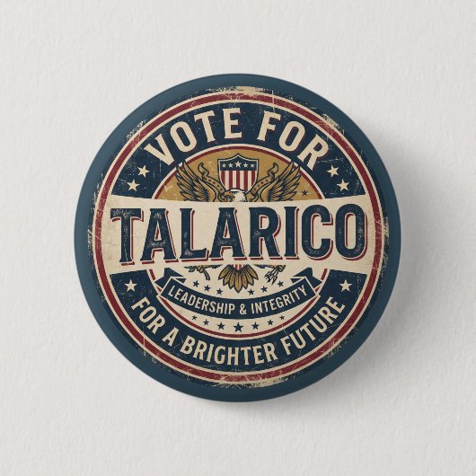 Talaricoに投票しよう | 民主党選挙 缶バッジ (正面)