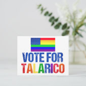 Talaricoレインボーアメリカ国旗 2026年選挙 ポストカード (スタンド正面)