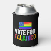 Talarico候補に投票 2026年選挙 レインボー 缶クーラー (缶正面)