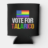 Talarico候補に投票 2026年選挙 レインボー 缶クーラー (正面)