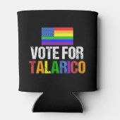 Talarico候補に投票 2026年選挙 レインボー 缶クーラー (裏面)