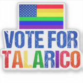Talarico レインボーアメリカ国旗 ノートパソコン シール (正面)