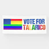 Talarico レインボーアメリカ国旗 選挙 横断幕 (横)