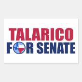 Talarico 上院議員 テキサス州 2026年選挙 長方形シール (正面)