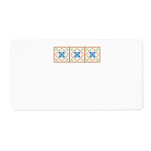 Talaveraタイルスペインのの宛名ラベル ラベル (正面)