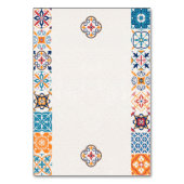 Talavera Colorful Floral Fiesta Spanish Wedding テーブルナンバー (裏面)