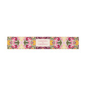 Talavera fuchsia tile vintage Mexican wedding 招待状ベリーバンド (フラット)