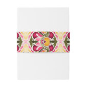 Talavera fuchsia tile vintage Mexican wedding 招待状ベリーバンド (裏面例)