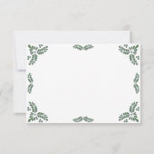 Talavera Green Floral Minimalist Spanish Wedding サンキューカード (裏面)