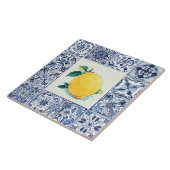 Talavera Lemon - Blue and White Mediterranean タイル (側面)