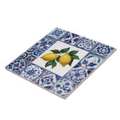 Talavera Lemons - Blue and White Mediterranean タイル (側面)