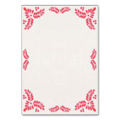 Talavera Orange Floral Minimalist Spanish Wedding テーブルナンバー (裏面)