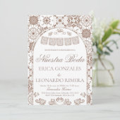 Talavera Papel Picado Spanish Wedding 招待状 (スタンド正面)