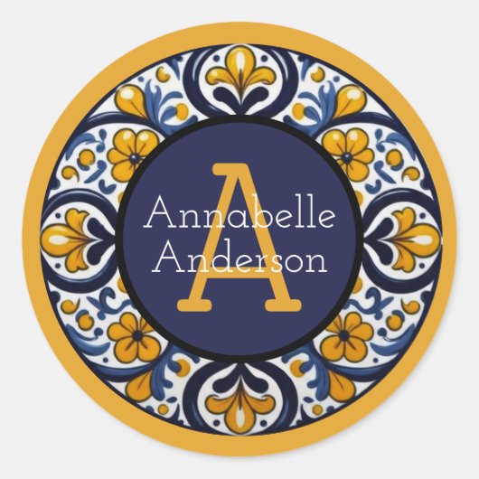 Talavera Personalize Sticker ラウンドシール (正面)