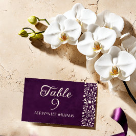 Talavera Purple Beige Wedding Place Card プレイスカード