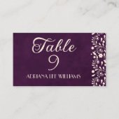 Talavera Purple Beige Wedding Place Card プレイスカード (正面)