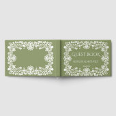 Talavera sage green Mexican wedding ゲストブック (全面)