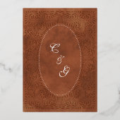 Talavera Terracotta Mexican Wedding 箔招待状 (裏面)