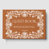 Talavera terracotta vintage Mexican wedding ゲストブック (正面)